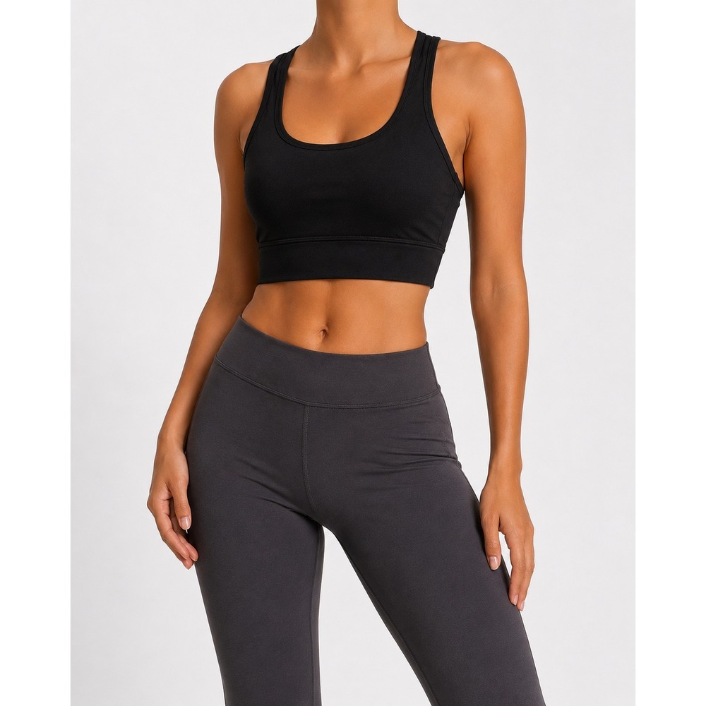 Champion C9 Sports Bra Black Racerback Medium Support Athletic Size (S)